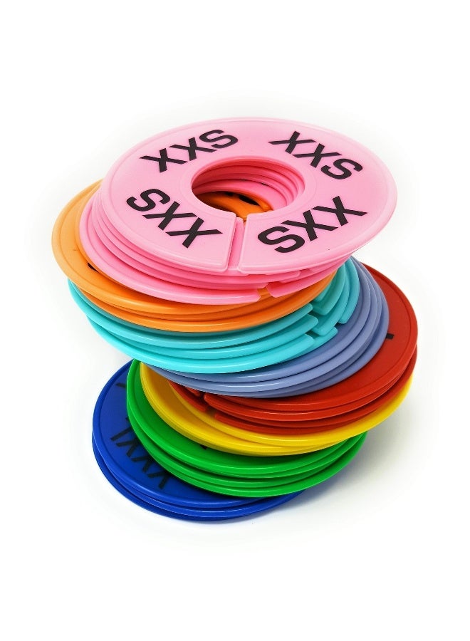 GIDABRAND Clothes Size Dividers | 40 Pieces 8 Colors XXS-XXXL | Ultimate Clothing Rack Dividers | Round Clothes Rack Clothes Hangers, Commercial Clothing Racks, Clothing Shops by GIDABRAND - Image 4